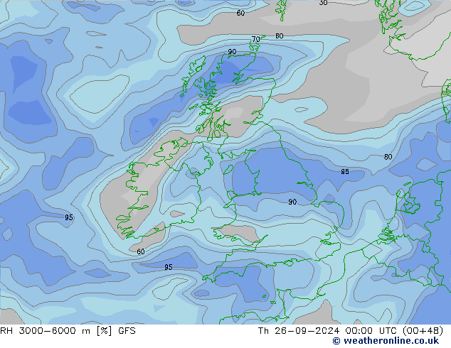 RH 3000-6000 m GFS  26.09.2024 00 UTC