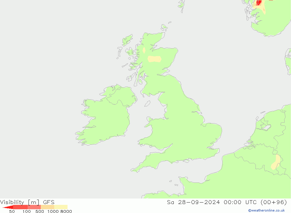 Visibilità GFS sab 28.09.2024 00 UTC