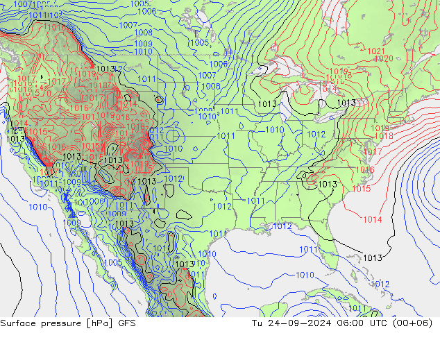 GFS: Út 24.09.2024 06 UTC