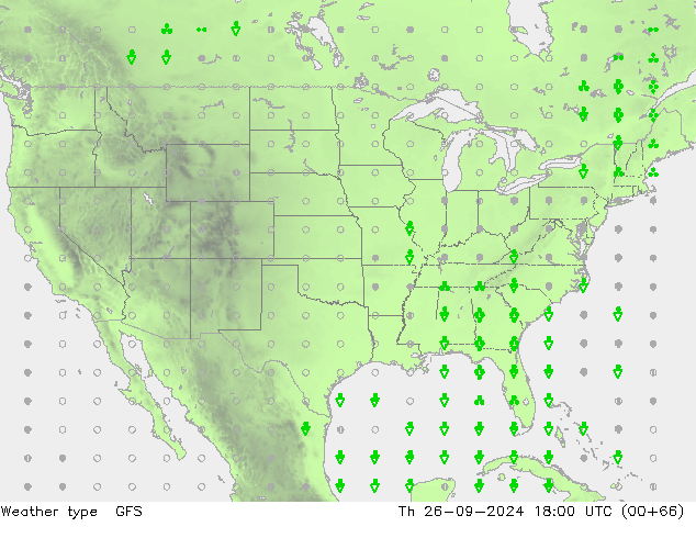 Weather type GFS Th 26.09.2024 18 UTC