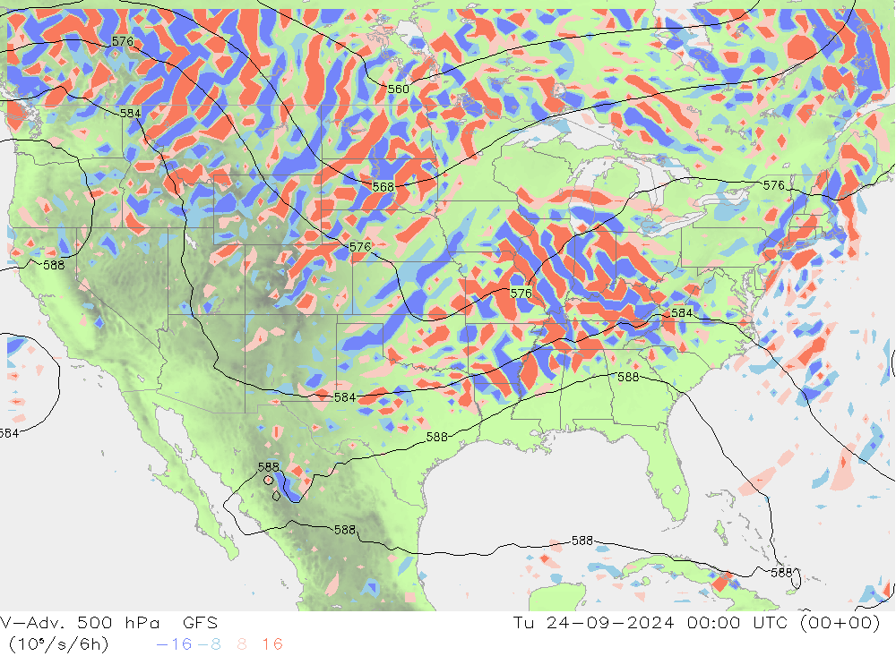 V-Adv. 500 hPa GFS Tu 24.09.2024 00 UTC