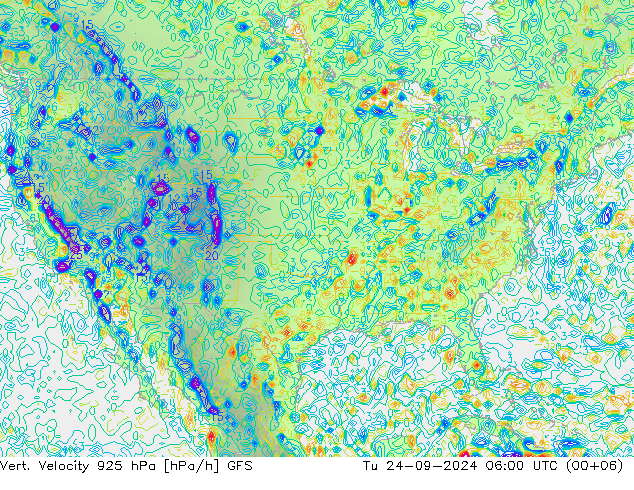 Vert. Velocity 925 hPa GFS mar 24.09.2024 06 UTC