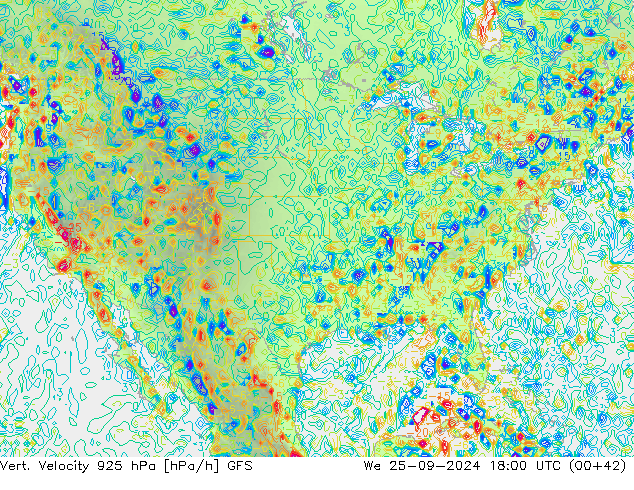 Vert. Velocity 925 hPa GFS We 25.09.2024 18 UTC