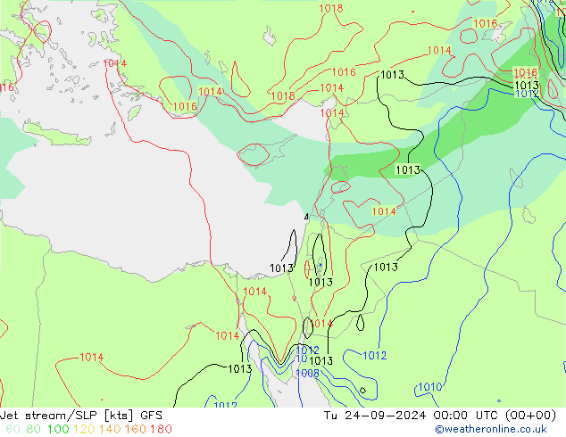 Polarjet/Bodendruck GFS Di 24.09.2024 00 UTC