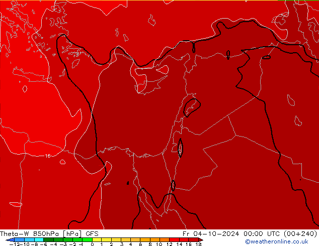 Theta-W 850hPa GFS ven 04.10.2024 00 UTC