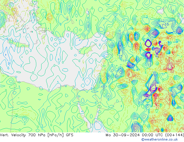 Vert. Velocity 700 hPa GFS Mo 30.09.2024 00 UTC