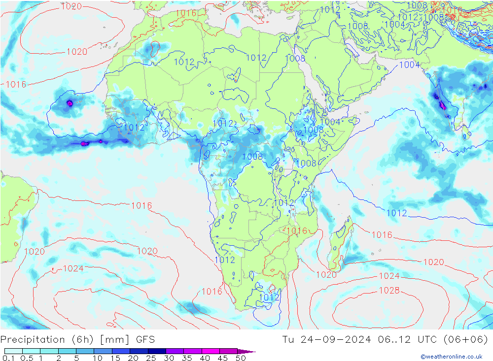 Z500/Rain (+SLP)/Z850 GFS mar 24.09.2024 12 UTC