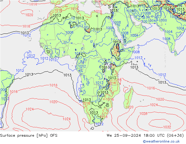 GFS: Çar 25.09.2024 18 UTC