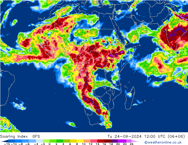 Soaring Index GFS Tu 24.09.2024 12 UTC