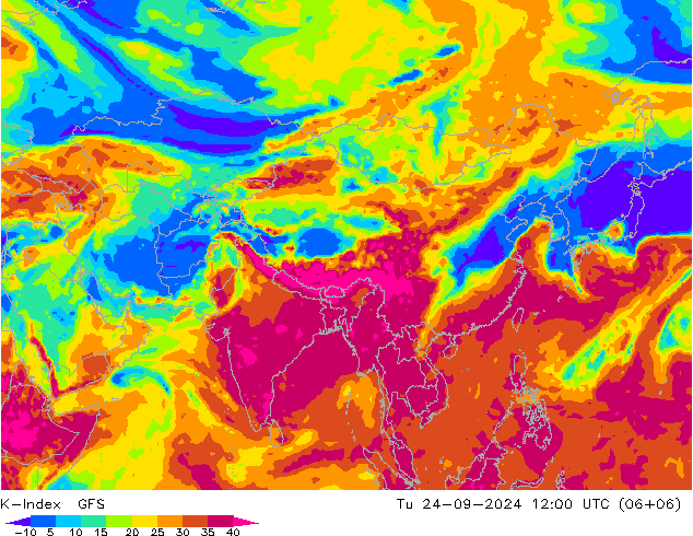 K-Index GFS Tu 24.09.2024 12 UTC