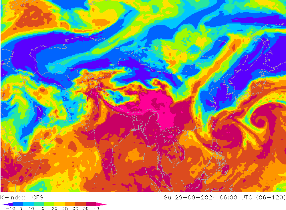 K-Index GFS  29.09.2024 06 UTC