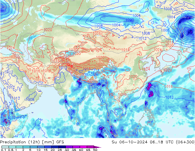  (12h) GFS  06.10.2024 18 UTC