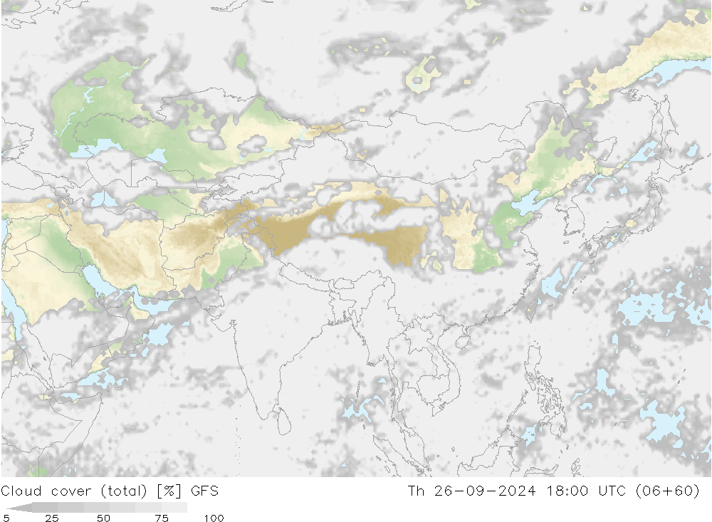 Wolken (gesamt) GFS Do 26.09.2024 18 UTC