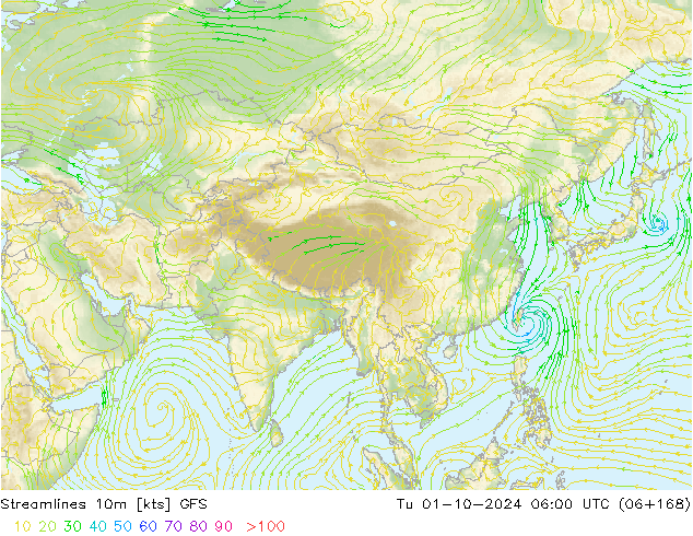  10m GFS  01.10.2024 06 UTC