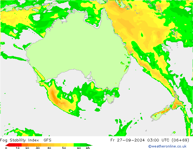 Fog Stability Index GFS Fr 27.09.2024 03 UTC