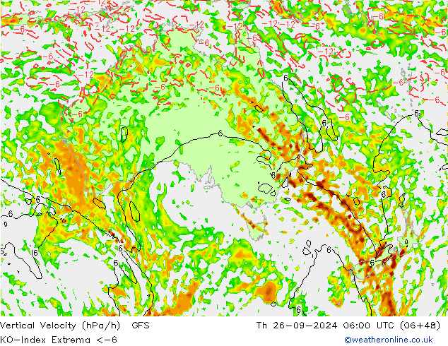 Convection-Index GFS gio 26.09.2024 06 UTC