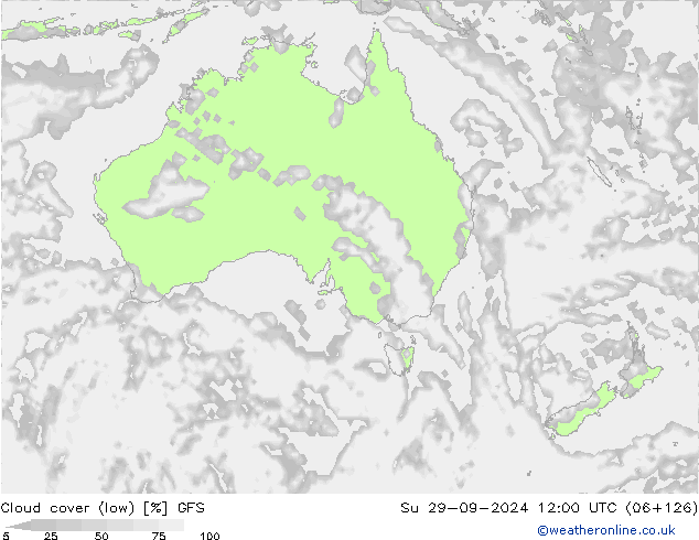 Cloud cover (low) GFS September 2024