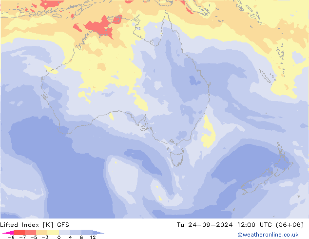 Lifted Index GFS Setembro 2024