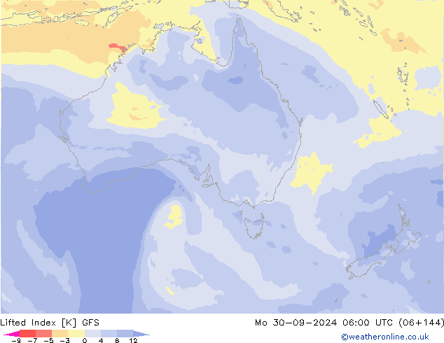 Lifted Index GFS Seg 30.09.2024 06 UTC