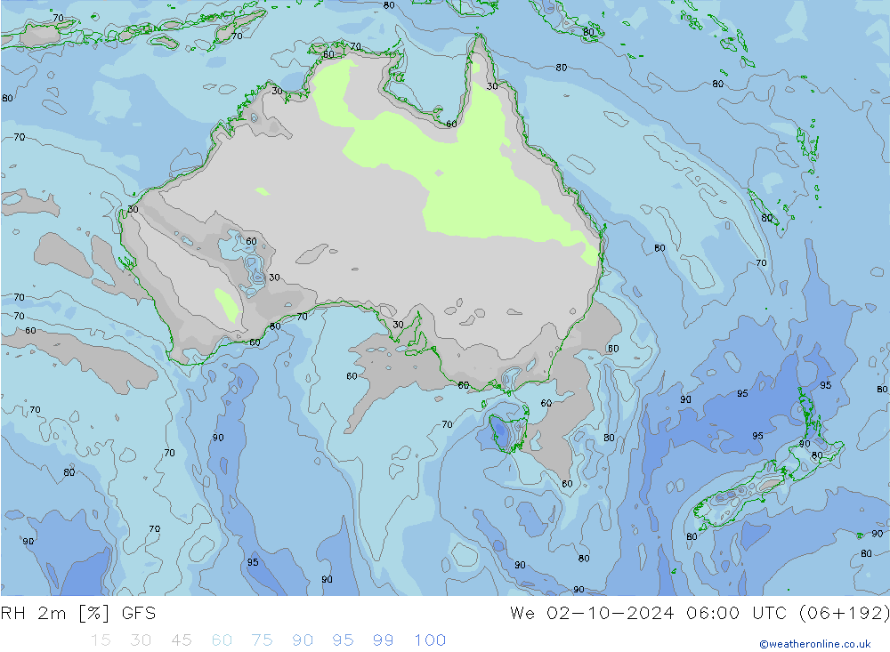 RH 2m GFS We 02.10.2024 06 UTC