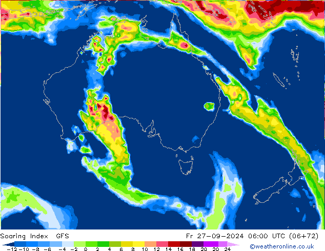 Soaring Index GFS Fr 27.09.2024 06 UTC