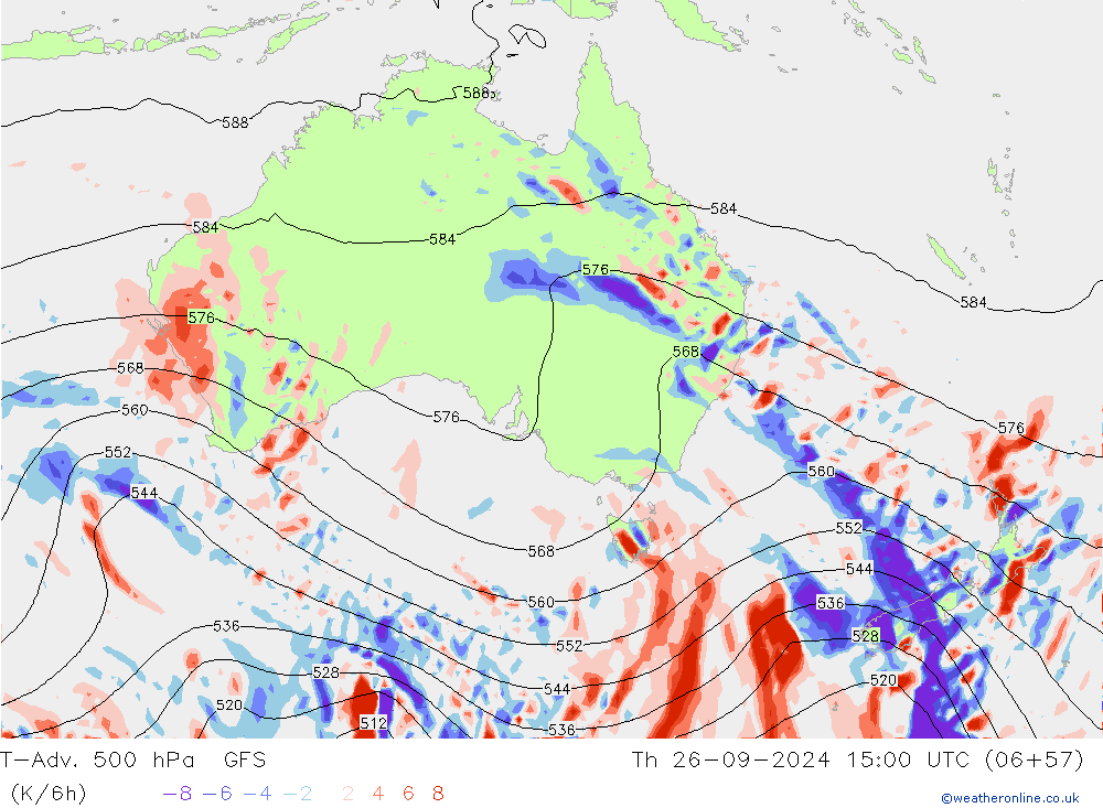 T-Adv. 500 hPa GFS Th 26.09.2024 15 UTC