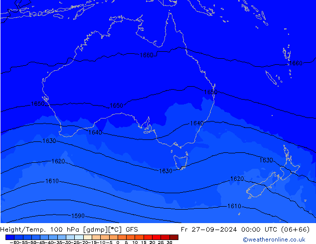 Height/Temp. 100 hPa GFS Fr 27.09.2024 00 UTC