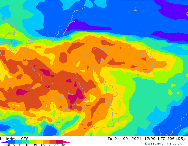 K-Index GFS di 24.09.2024 12 UTC