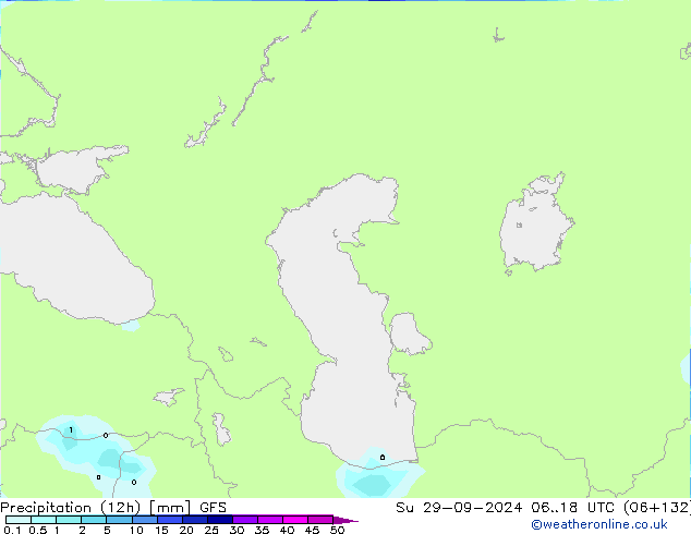 Precipitazione (12h) GFS dom 29.09.2024 18 UTC