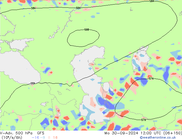 V-Adv. 500 hPa GFS ma 30.09.2024 12 UTC