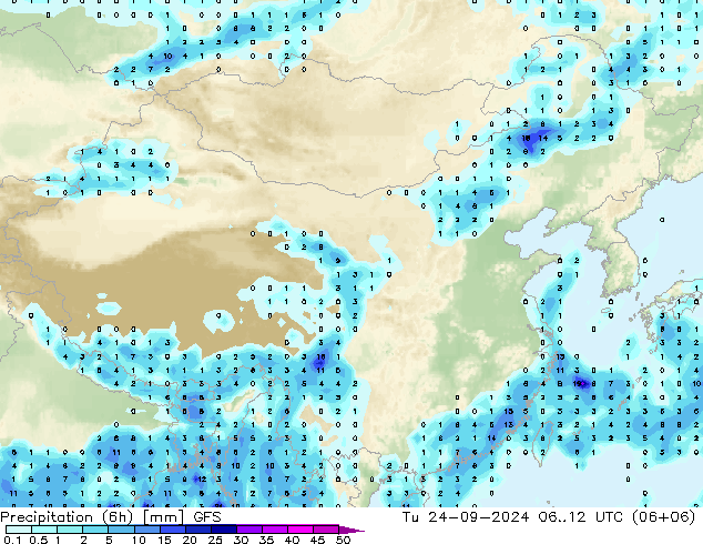 Z500/Rain (+SLP)/Z850 GFS mar 24.09.2024 12 UTC