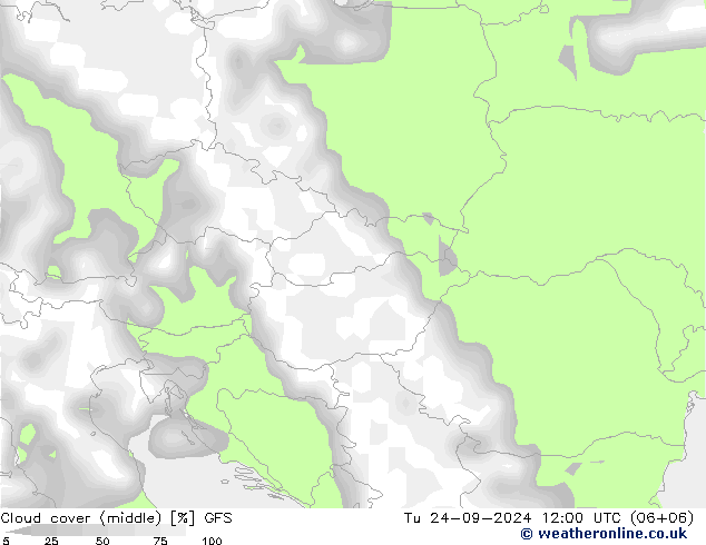 облака (средний) GFS вт 24.09.2024 12 UTC