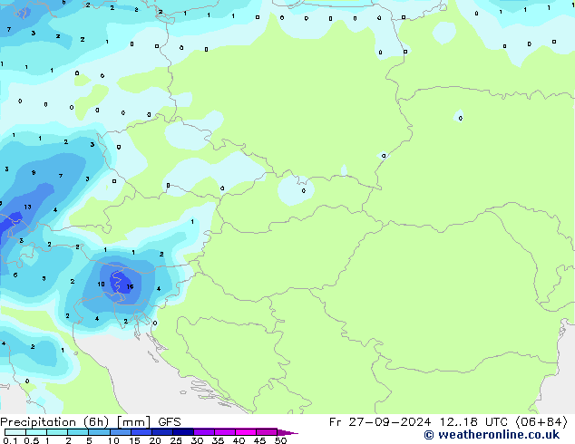 Nied. akkumuliert (6Std) GFS Fr 27.09.2024 18 UTC