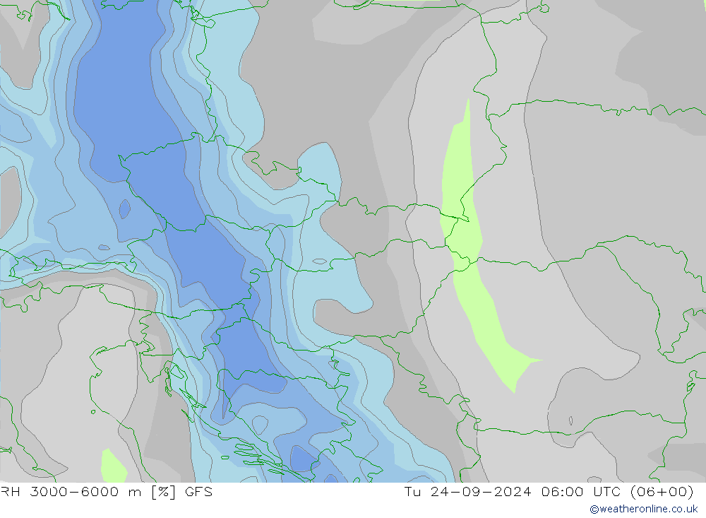 RH 3000-6000 m GFS September 2024