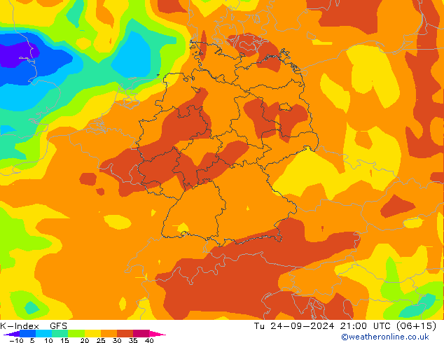 K-Index GFS di 24.09.2024 21 UTC