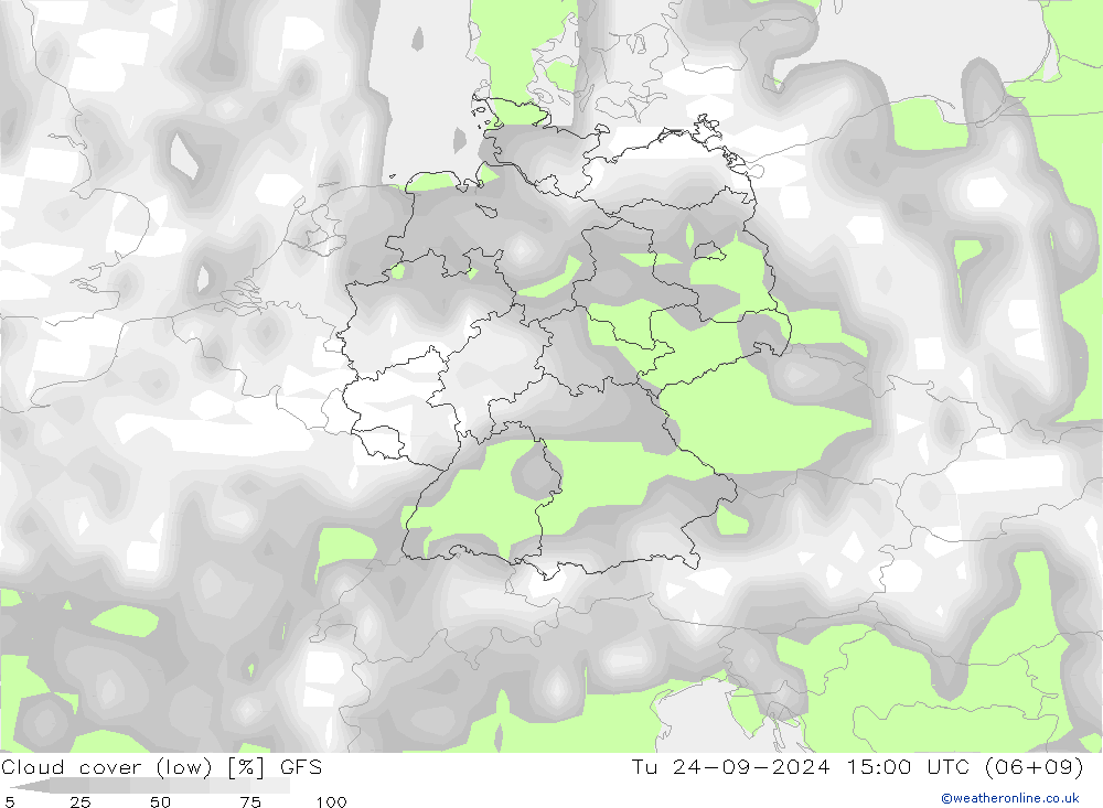 nuvens (baixo) GFS Ter 24.09.2024 15 UTC