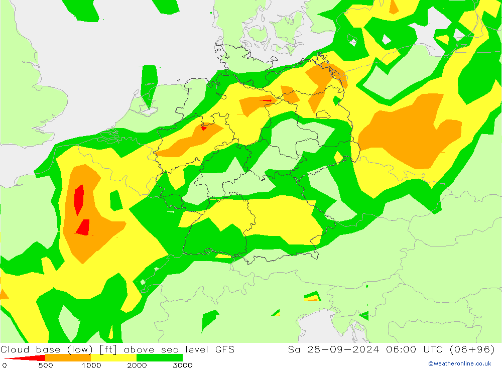 Cloud base (low) GFS Setembro 2024