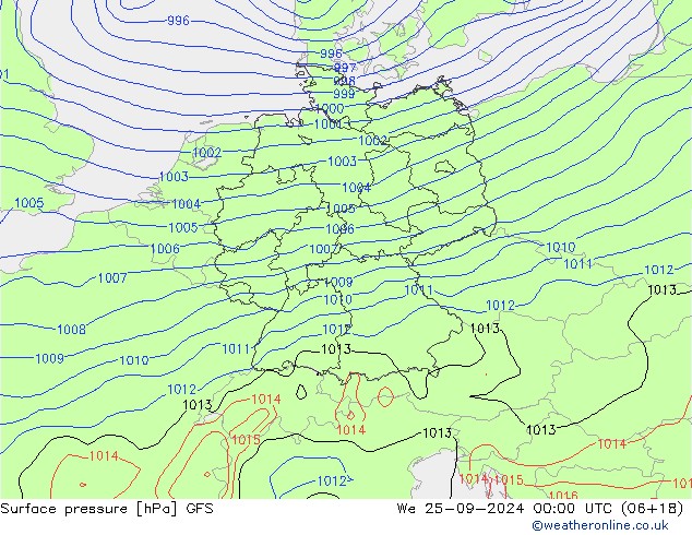 GFS: mer 25.09.2024 00 UTC