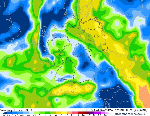 Soaring Index GFS вт 24.09.2024 12 UTC