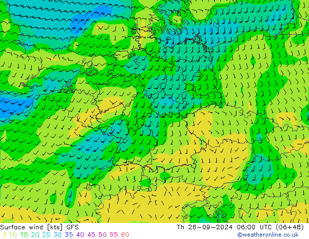  10 m GFS  26.09.2024 06 UTC