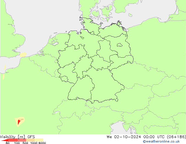 Visibility GFS We 02.10.2024 00 UTC