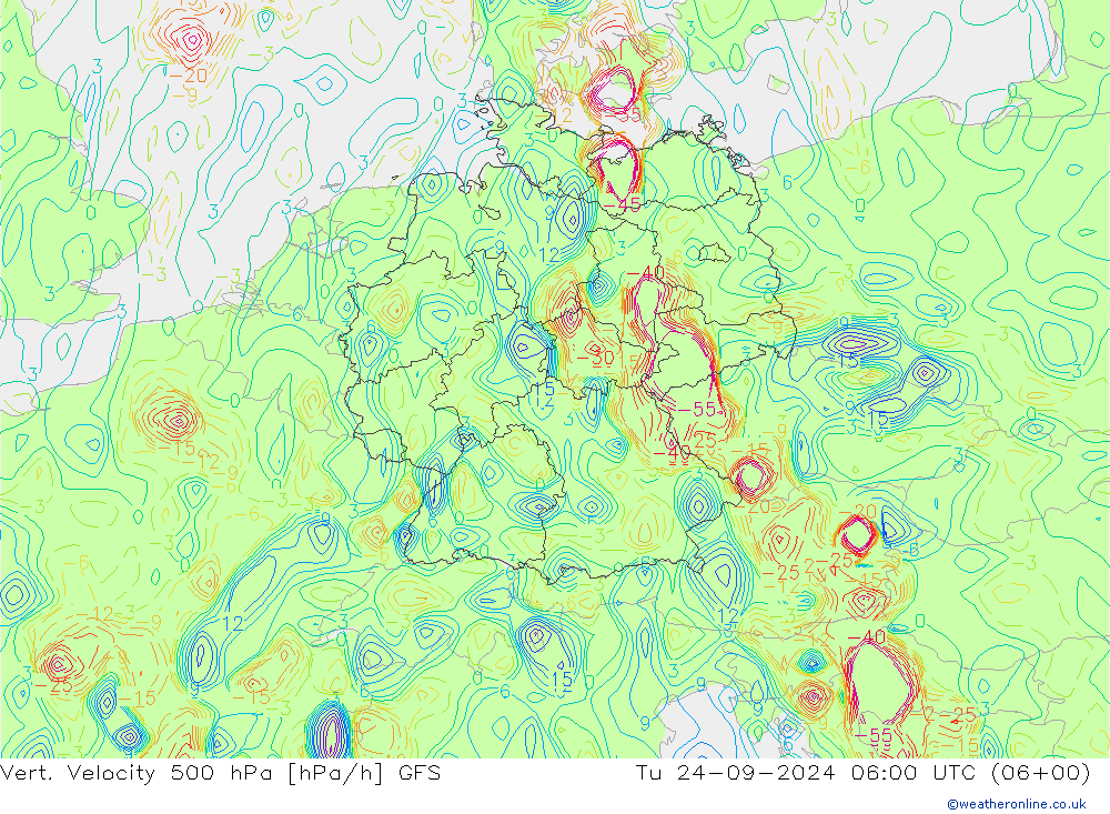 Vert. Velocity 500 hPa GFS  2024