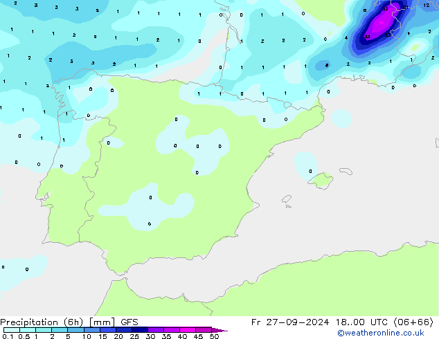 opad (6h) GFS pt. 27.09.2024 00 UTC