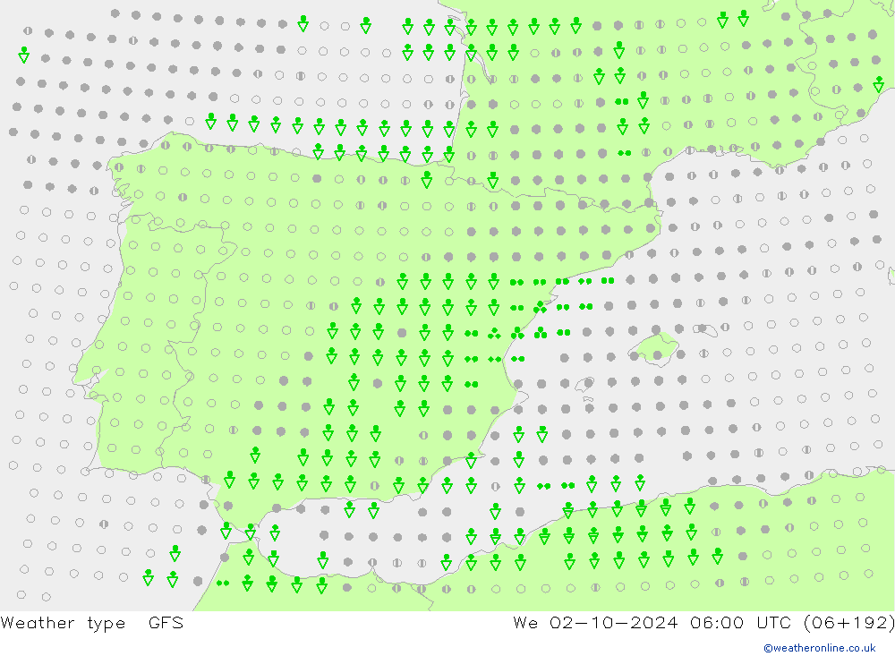 Weather type GFS We 02.10.2024 06 UTC