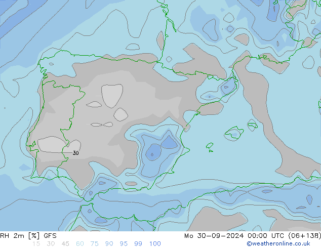 2m Nispi Nem GFS Pzt 30.09.2024 00 UTC