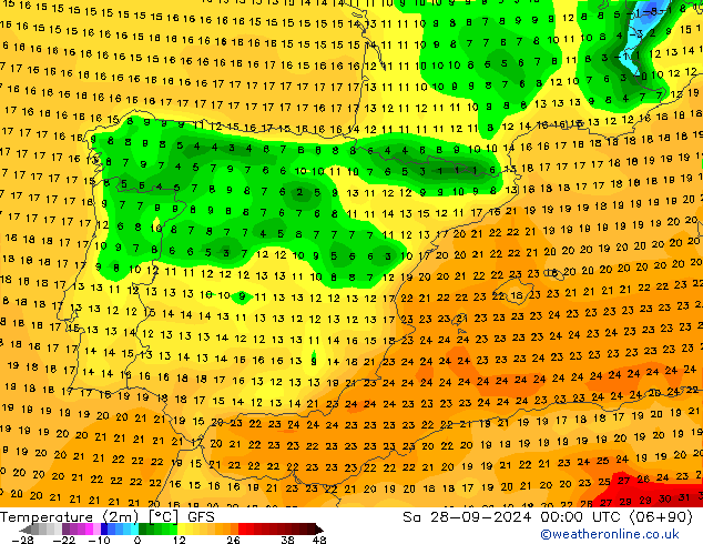 GFS: so. 28.09.2024 00 UTC