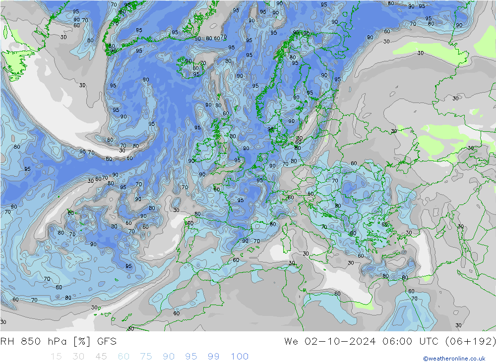 RV 850 hPa GFS wo 02.10.2024 06 UTC