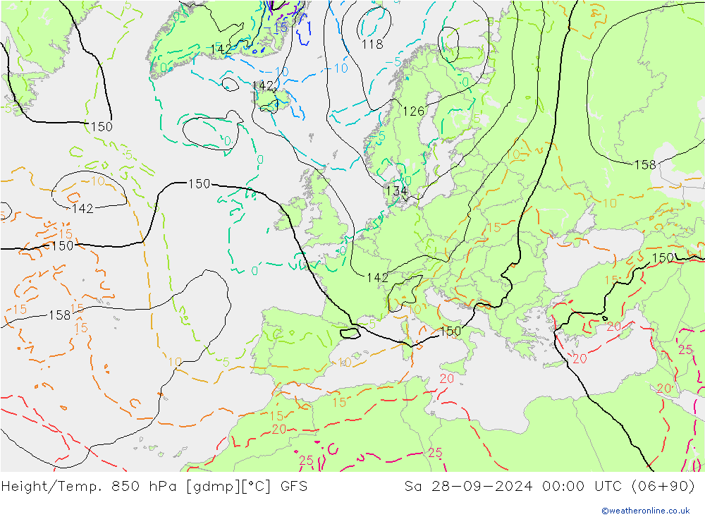 Z500/Rain (+SLP)/Z850 GFS Sa 28.09.2024 00 UTC