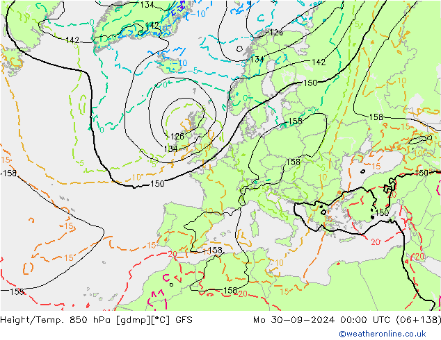 Z500/Rain (+SLP)/Z850 GFS Seg 30.09.2024 00 UTC