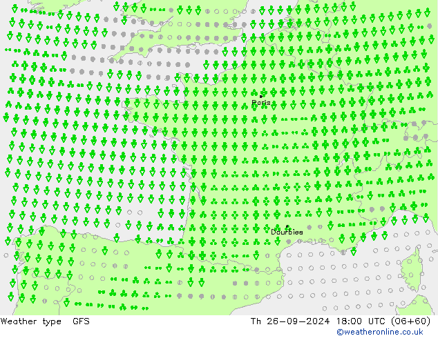 Weather type GFS Th 26.09.2024 18 UTC